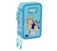 Triple Pencil Case Bluey Sky blue 12,5 x 19,5 x 5,5 cm 36 Pieces