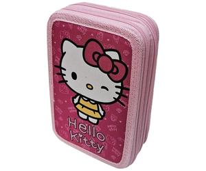 Triple pencil case for children Manenti Hello Kitty My Style Rose 13,5x20x6,5 cm
