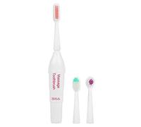 Triple Pet Electric Toothbrush Massage Finger Toothbrush Pet Dental Care Cleaning Tools Kit for Dogs Cats Teeth Cleaner(Red) Dog Cleaning and Grooming Supplies