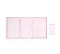 Triple Photo Frame, 3in Picture Frame 3 Openings Clear PC Photo Frame Display with Stand Triple Picture Frame for Instant (Pinks)