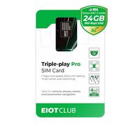 Triple Play Pro SIM Card - Industrial-Grade 5G LTE Data for USA Coverage, Multi-Network Support, eSIM Enabled, Rugged Design for Robot, Drone, and Camera - No Voice/Text Nano Size only (24GB 360day)