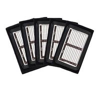 Triple Playbook Wristband Quarterback Wrist 5 Pack - Playbook QB Wristband - Triple Windows-Great for Flag Football and Tackle Football(Black)