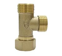 Triple Port Brass Water Flows Divider with Double Outlet Suitable for Agricultural Plumbing Systems Home and Garden Use Agricultural Irrigation Flows Divider