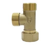 Triple Port Brass Water Flows Divider with Double Outlet Suitable for Agricultural Plumbing Systems Home and Garden Use Water Flows Divider