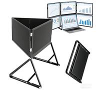 Triple Portable Monitor for Laptop, 15.6” FHD IPS Tri-Fold Screen Extender, Plug and Play Expansion to 3 Screens with USB-C/HDMI, Adjustable Angles, Compatible with macOS and Windows Systems