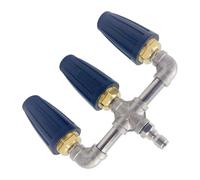Triple Pressure Washer: Rotating Jet Head, Adjustable | Turbo Cleaning Tip 4000Psi, High Power Water Spray, Accessory