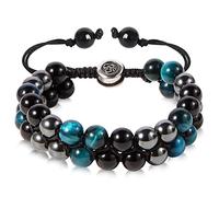 Triple Protection Bracelet - for Protect & Balance - Energy Crystal Bracelets for Men Women - Bring Good Luck & Prosperity