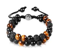 Triple Protection Bracelet - for Protect & Balance - Energy Crystal Bracelets for Men Women - Bring Good Luck & Prosperity