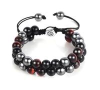 Triple Protection Bracelet - for Protect & Balance - Energy Crystal Bracelets for Men Women - Bring Good Luck & Prosperity