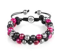 Triple Protection - for Protect & Balance - Energy Crystal Bracelets for Men Women - Bring Good Luck & Prosperity