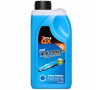 Triple QX Blue Ready Mixed Antifreeze Coolant 1L Engine Coolant Ethylene Glycol Winter Protection Rust Inhibitor BS6580