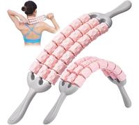 Triple Roller Massage Stick - Body Massager for Muscles - Fascia Rolling Tool - Deep Tissue Therapy for Myofascial Release and Lymphatic Drainage - Handheld Anti Cellulite Device - by Cozlow