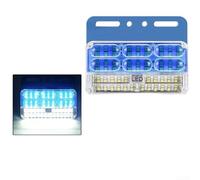 Triple Row 24V LED Side Marker Light Compatible with Truck 24V Electrical Architecture and Supporting Multi-Function Output (Blue)