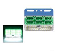 Triple Row 24V LED Side Marker Light Compatible with Truck 24V Electrical Architecture and Supporting Multi-Function Output (Green)