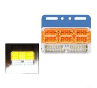 Triple Row 24V LED Side Marker Light Compatible with Truck 24V Electrical Architecture and Supporting Multi-Function Output (Yellow)