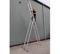 Triple Section Combination Ladder 3 X 11 Rungs 3M Closed 6.77M Extended