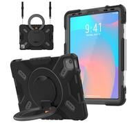 Triple Shockproof Case for iPad Air 5th/4th Generation 10.9 inch 2022/2020 and iPad Pro 11 Case 2022 2021 2020 2018 Gen, Kids Boy Girl Cover with Kickstand & Shoulder Strap (Black)