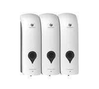 Triple Shower Gel Dispenser Shampoo and Conditioner Dispenser Wall Mounted No Drill Lotion Container 3 in 1 Liquid Pump Soap Dispenser Bathroom for Home Hotel White 300ML×3