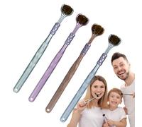 Triple Sided Toothbrush- Adult Child Teeth Brush, 3-Sided Toothbrush| Ergonomic Sensory Handle Soft Bristle Cleaner for Sensitive Gums Removal Daily Care Full Mouth Cleaning Gadget