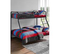 Triple Sleeper Metal Bunk Bed Black