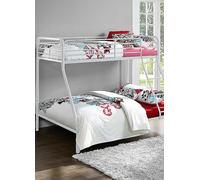 Triple Sleeper Metal Bunk Bed White
