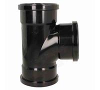 Triple Socket 92.5 Degree Soil Pipe Branch Black, 110mm Push Fit Black Soil Pipe Ring Seal Branch Fittings