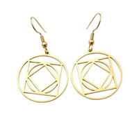 Triple-Spiral Dangle Earrings, Celtic Irish-Spiritual Symbol Drop Earrings | Mystic celtic-inspired charm jewelry, ancient irish symbolic accessory, holiday & spiritual souvenir gift choice for women