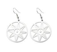 Triple-Spiral Dangle Earrings, Celtic Irish-Spiritual Symbol Drop Earrings | Mystic celtic-inspired charm jewelry, ancient irish symbolic accessory, holiday & spiritual souvenir gift choice for women