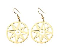 Triple-Spiral Dangle Earrings, Celtic Irish-Spiritual Symbol Drop Earrings | Mystic celtic-inspired charm jewelry, ancient irish symbolic accessory, holiday & spiritual souvenir gift choice for women