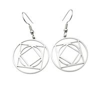 Triple-Spiral Dangle Earrings, Celtic Irish-Spiritual Symbol Drop Earrings | Mystic celtic-inspired charm jewelry, ancient irish symbolic accessory, holiday & spiritual souvenir gift choice for women