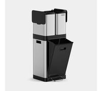 Triple Stainless Steel Recycling Bin - 32L