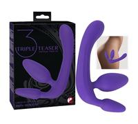 Triple Strap-On Dildo Without Harness (Purple)