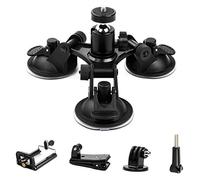 Triple Suction Cup Mount Car Suction Mount Glass Mount Window Mount Car Support Holder for GoPro Action Cameras/Digital Camera/Smart Phone