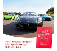 Triple Supercar Blast plus High Speed Passenger Ride and Photo Over - 40 UK Locations - Ferarri's, Lamborghini's, Aston Martins and more