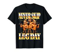 Triple T Never Skip Leg Day Bootleg Retro Y2K Brainrot Meme T-Shirt