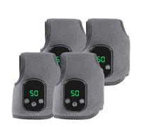 Triple-Technology Massager, Foot Massager Renew Triple Method with Heat - 3 Modes for Neuropathy Comfort - Wireless Portable Ankle Wrap for Home Office Travel Use (4PCS)