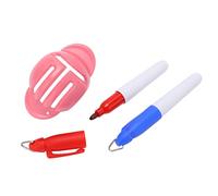 Triple Track Ball Line Marker Ultimate Alignment Stencil Drawing Kit for Practice and Matches, Portable Plastic Material (Pink)