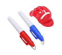 Triple Track Ball Line Marker Ultimate Alignment Stencil Drawing Kit for Practice and Matches, Portable Plastic Material (Red)