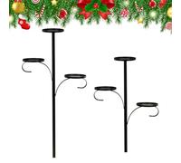 Triple Tree Topper, 3 Tier Candle Holder Shelf, Black Triple Trees Topper Candelabra, NEW Unique Candelabra Trees Topper for Christmas, Holiday, Indoor & Outdoor Decor