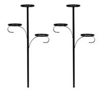 Triple Tree Topper Display Stand, 2pcs Christmas Tree Candles Holders, 3-Tier Christmas Tree Candle Topper, Christmas Tree Toppers For Candlesticks, Black Candelabra Candle Holder