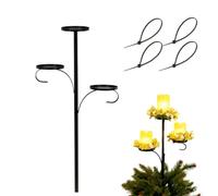 Triple Tree Topper Shelf for Christmas Tree, Triple Tree Topper Candle Holder, 2026 Black Christmas Trees Toppers, Stable and Non-Shaking Holiday Trees Decoration (23.6"h * 1Pcs)