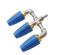 Triple Turbo Nozzle for Pressure Washer Designed to Reduce Clogging with Smooth Internal Flow Path Geometry