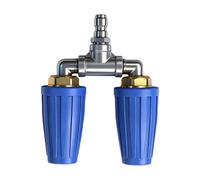 Triple Turbo Pressure Washer Nozzle 2026 Model Metal Alloy 12 x 10 cm Silver Rotating Spray High Pressure Nozzle Attachment Car Patio Driveway Cleaning Tool Home Outdoor Use