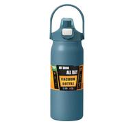 Triple Walled, Insulated Water Bottles with Straw - Stainless Steel Metal Bottle W/ 3 Leak Proof Lids - for Travel, School, Sports, Gym/Men, Women 31cm/12.2 inches