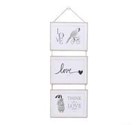 Triple wooden photo frame pendant for wall mounting, offering a modern and organized way to display and protect treasured photos at home (6 inches Wood color)