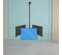 TripleSided Ceiling TV Mount Adjustable Height 32"55" Triple Screen Pole Mount400x400mm Tilt & Swivel for Optimal Viewing 120200cm Extension Perfect for Home/Office