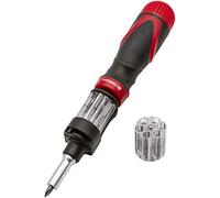 Triplett Professional Autoloader 12-in-1 Multi-Bit Ratcheting Screwdriver (TPAL-X), Red