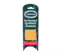 Triplewax Perforated Synthetic Chamois Leather Car Cleaning Cloth X2
