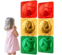 Triplicate of Colorful Bubble Reflectors Encouraging Identity Discovery Through Contorted Thoughts Strong Acrylic Prekindergarten Reflectors
