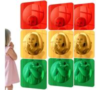 Triplicate of Colorful Bubble Reflectors Encouraging Identity Discovery Through Contorted Thoughts Strong Acrylic Prekindergarten Reflectors